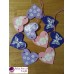 Handmade Heart Garland with Flowers and Butterflies - Salt Dough Decoration - Wall Hanger - Pink, White and Purple Rustic Home Decor
